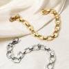 Bild von 1 Strang 304 Edelstahl Gliederkette Kette Armband Mit Karabiner Verschluss 19cm lang