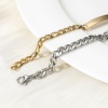 Immagine di 1 Pz 304 Acciaio Inossidabile Etichette di Stampaggio Vuote Braccialetti Rettangolo Con Aragosta Fermagli Fibbia