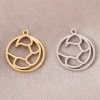 Picture of 304 Stainless Steel Charms Round Constellation Hollow 22mm x 20mm