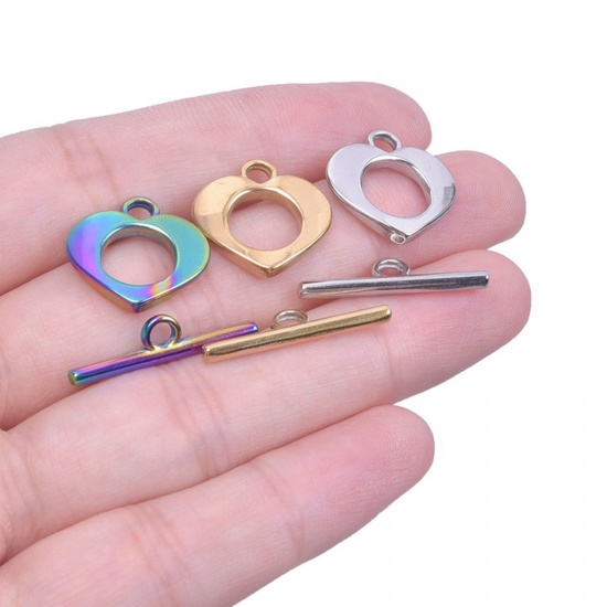 Picture of 2 PCs Vacuum Plating 304 Stainless Steel Toggle Clasps