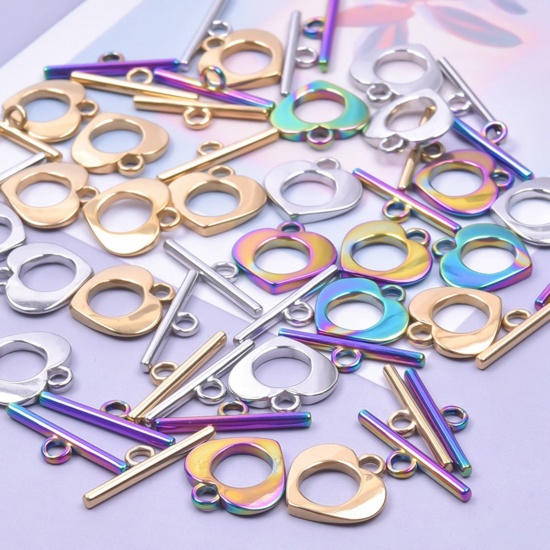 Picture of 2 PCs Vacuum Plating 304 Stainless Steel Toggle Clasps