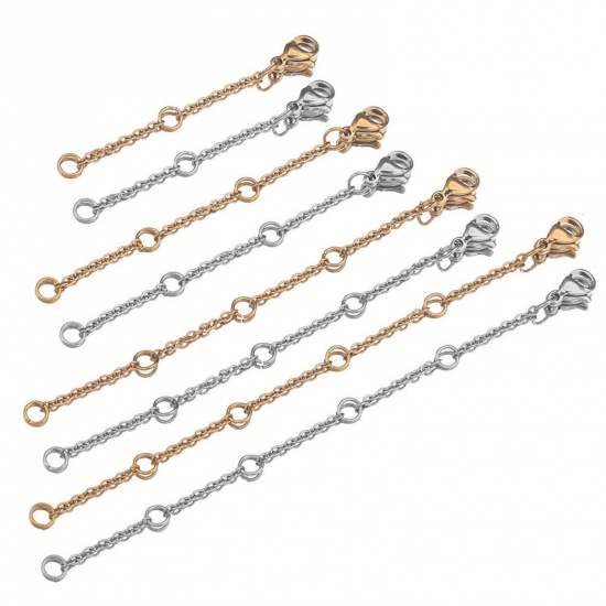 Picture of 304 Stainless Steel Extender Chain For Necklace Bracelet Jewelry Making With Lobster Claw Clasp