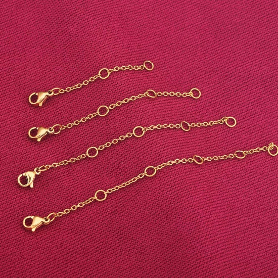 Picture of 304 Stainless Steel Extender Chain For Necklace Bracelet Jewelry Making With Lobster Claw Clasp