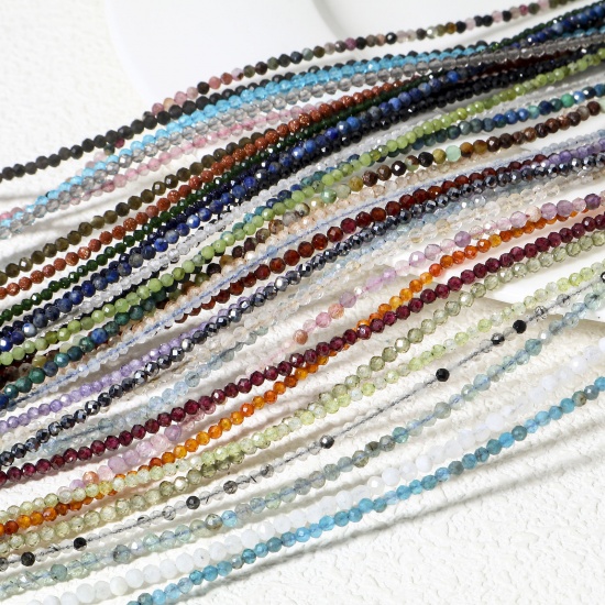 Picture of (Grade A) Gemstone ( Natural ) Beaded Necklace Multicolor Round Faceted 41cm(16 1/8") long
