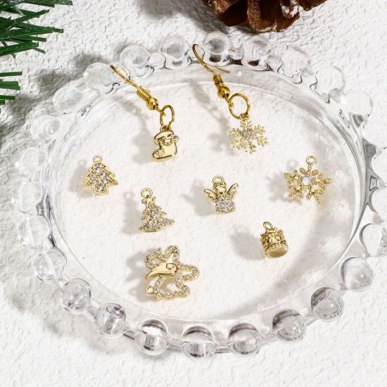 Picture of Copper Christmas Charms 18K Real Gold Plated