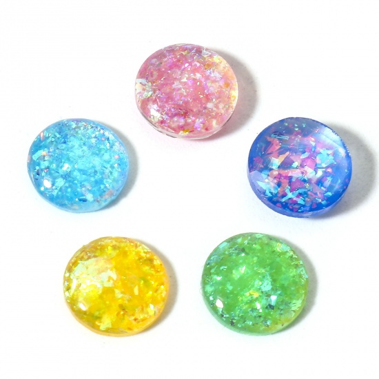 Picture of Opal ( Heated/Dyed ) Dome Seals Cabochon Round 8mm Dia.