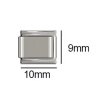 Image de 1 Pièce Bracelet à Maillons Breloques Italiens Accessories de Fabrication de Bracelets Bijoux DIY en 304 Acier Inoxydable Argent Mat Multicolore Rectangle Cœur Émail 10mm x 9mm