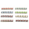 Immagine di 1 Pz 304 Acciaio Inossidabile Bracciale con Charm Italiano a Maglie, Creazione di Gioielli Fai-da-te Tono Argento Multicolore Rettangolo Farfalla Smalto 10mm x 9mm