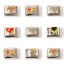 Picture of 304 Stainless Steel Italian Charm Links For DIY Bracelet Jewelry Making Silver Tone Rectangle Multicolor Rhinestone 10mm x 9mm