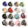 Bild von 10 Stück Keramik Ozean Schmuck Perlen für die DIY-Schmuckherstellung Strandschnecke Bunt 3D ca. 21mm x 17mm, Loch:ca. 2mm