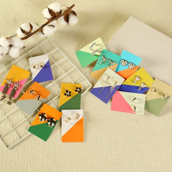Picture of Paper Jewelry Display Card Multicolor Rectangle 9cm x 6cm