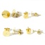 Picture of 304 Stainless Steel Ear Post Stud Earring For DIY Jewelry Making Accessories Round Gold Plated Glue On