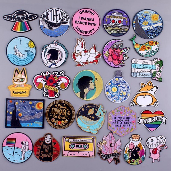 Picture of Polyester Appliques Patches DIY Scrapbooking Multicolor