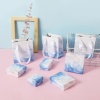 2 個 紙 ジュエリーギフト アクセサリー包装・ディスプレイ プレゼント 小物入れ 白 + 青 の画像