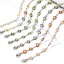 Immagine di 1 Pz 304 Acciaio Inossidabile Catena a Maglia Fatta a Mano Collana Tono Argento Fiore Margherita Smalto a Doppia Faccia 42cm Lunghezza