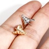 Изображение 5 ШТ Латунь Шкентеля Перлы Разъем Бейл Pin Кубок Cap настоящее золото с покрытием Береговичок 11мм x 11мм, Толщина иглы: 0.8мм