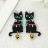 Image de 10 PCs Acrylic Christmas Pendants Christmas Tree Cat Multicolor