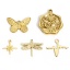 Picture of 304 Stainless Steel Stylish Charms Gold Plated Butterfly Animal Dragonfly