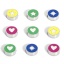 Picture of 304 Stainless Steel Stylish Beads For DIY Jewelry Making Silver Tone Multicolor Round Heart Enamel