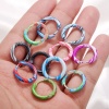Bild von 1 Paar 304 Edelstahl Hoop Ohrringe Rund Emaille 12mm D.