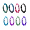 Bild von 1 Paar 304 Edelstahl Hoop Ohrringe Rund Emaille 12mm D.