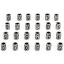 Picture of 1 Piece 304 Stainless Steel Religious European Style Large Hole Charm Beads Cylinder Antique Silver Color Greek Alphabet 13mm x 10mm, Hole: Approx 5.8mm