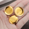 Bild von 5 Stück 304 Edelstahl Broschen Zubehör Cabochon Fassung 25mm D.