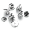 Image de 10 Pcs Broches Accessoires en 304 Acier Inoxydable Argent Mat Cabochon Rapportable