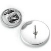 Image de 10 Pcs Broches Accessoires en 304 Acier Inoxydable Argent Mat Cabochon Rapportable