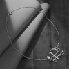 Picture of 304 Stainless Steel Link Cable Chain Necklace Platinum Plated Christmas Tree Snowflake Hollow 43cm(16 7/8") long