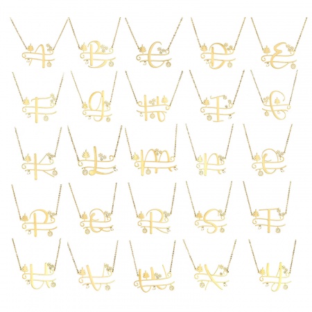 1 ШТ 304 Нержавеющая Сталь Позолоченные цепочки Ожерелья Позолоченный Рождественская елка Снежинка ажурная резьба 43.5см Длина