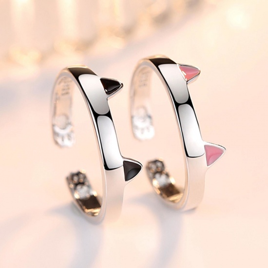 Picture of Brass Cute Open Adjustable Rings Cat's Ears Multicolor                                                                                                                                                                                                        
