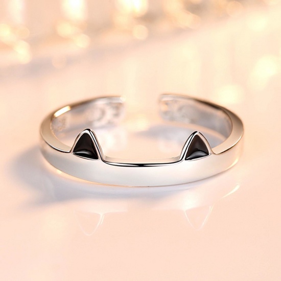 Picture of Brass Cute Open Adjustable Rings Cat's Ears Multicolor                                                                                                                                                                                                        