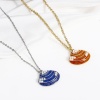 Picture of Brass Charms Real Gold Plated Shell Enamel 20mm x 20mm