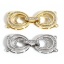 Bild von 1 Set Messing Verschluss Unendlichkeit Symbol Echtgold plattiert Micro Pave 3,3cm x 1,3cm