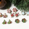 2 個 ウッド イヤリング 多色 クリスマス・サンタクロース スノーフレーク ワイヤーサイズ: （21号） の画像