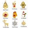 Imagen de 1 Unidad Enchapado al Vacío Ecológico 304 Acero Inoxidable Elegante Colgantes Charms Árbol de Navidad Multicolor Muñeco de nieve Navidad Esmalte