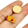 Imagen de 1 Unidad Enchapado al Vacío Ecológico 304 Acero Inoxidable Elegante Colgantes Charms Árbol de Navidad Multicolor Muñeco de nieve Navidad Esmalte