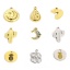 Immagine di 1 Pz Placcatura Sottovuoto Ecologica 304 Acciaio Inossidabile Elegante Charms Tondo Multicolore Ananas
