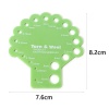 Image de 2 Pcs Outil de Mesure de Règle de Jauge d'Aiguille à Tricoter en Plastique Arbre 8.2cm x 7.6cm