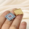 1 個 真鍮 宗教 コネクター ペンダント チャーム リアルゴールドメッキ マイクロパヴェ の画像