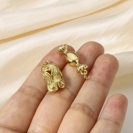 Picture of Brass Charms 18K Real Gold Plated 3D                                                                                                                                                                                                                          