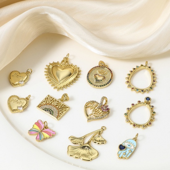 Picture of Brass Charms 18K Real Gold Plated                                                                                                                                                                                                                             