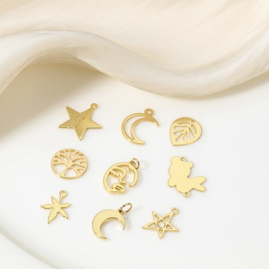 Imagen de 1 Unidad Latón Colgantes Charms 18K Oro Real Chapado