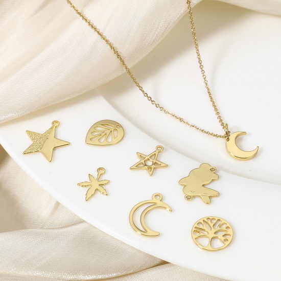 Imagen de 1 Unidad Latón Colgantes Charms 18K Oro Real Chapado