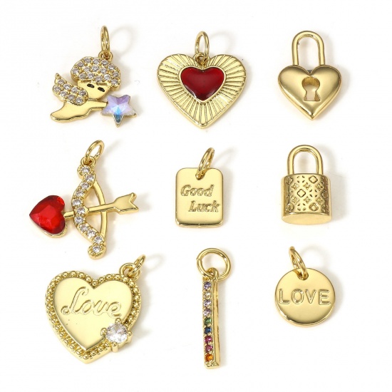 Picture of Copper Charms 18K Real Gold Plated