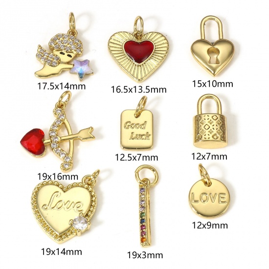 Picture of Copper Charms 18K Real Gold Plated