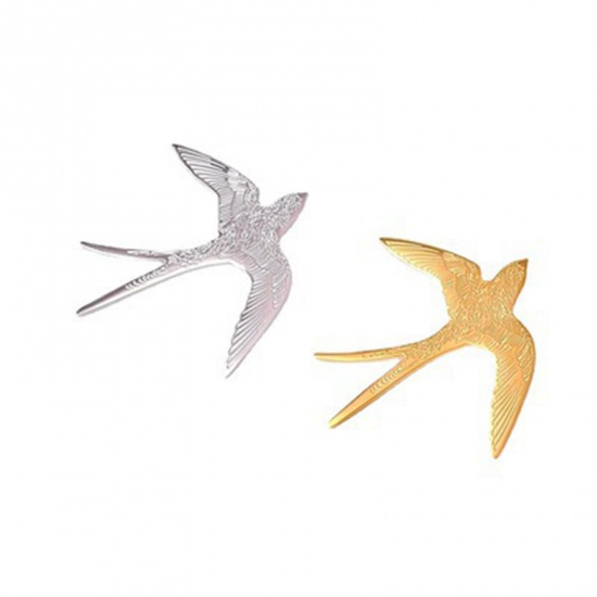 Picture of 304 Stainless Steel Exquisite Pin Brooches Swallow Bird