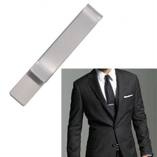 Immagine di 1 Pz 304 Acciaio Inossidabile Etichette di Stampaggio Vuote Cravatta Fermagli