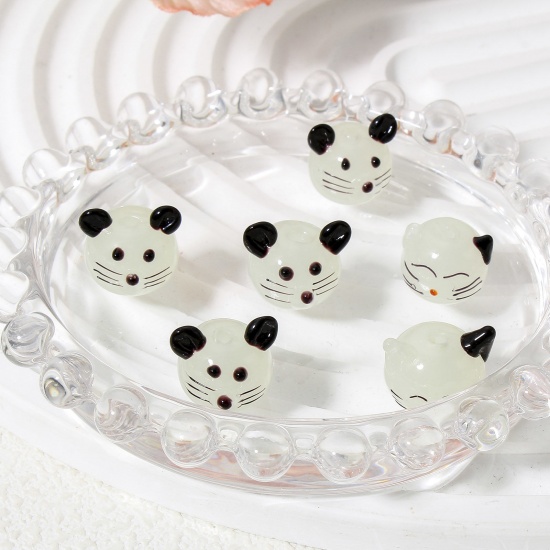 Picture of Lampwork Glass Beads For DIY Charm Jewelry Making Animal Ivory 3D